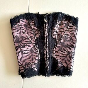 Victoria’s Secret  corset zip-front lace up back